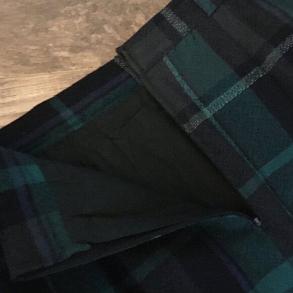 Vintage Gerry Weber Plaid Pleated Wool Skirt 27W - Picture 11 of 12